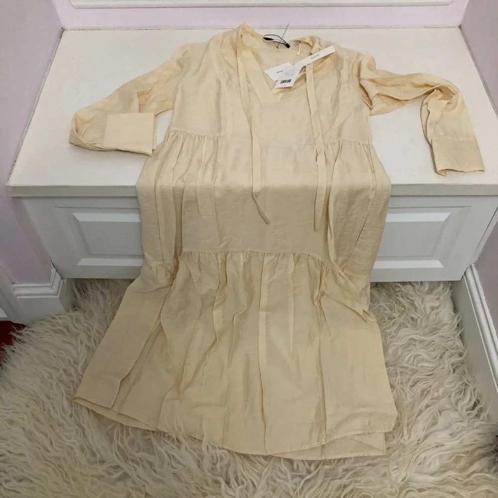 VINCE Mock Neck Midi Length Dress - Picture 4 of 14